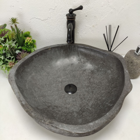 Накладная раковина из речного камня RS01482 (57*53*15)C10 фото