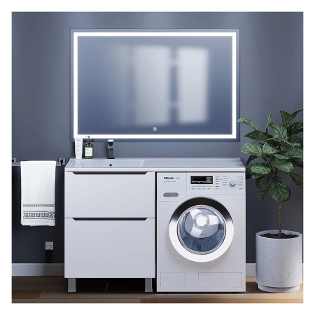 Тумба под стиральную машину Uperwood Tanos 120 291120334 белая/графит фото