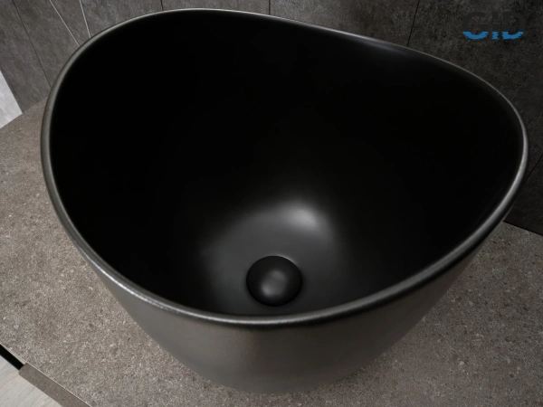 Накладная раковина GID N9303bg 53378 35x36 черный графит фото
