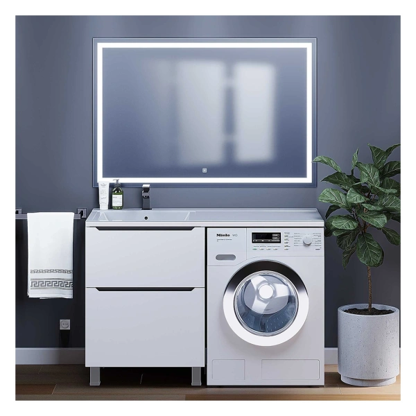 Тумба под стиральную машину Uperwood Tanos 120 291120334 белая/графит фото