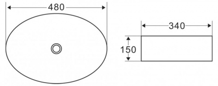 Накладная раковина BelBagno BB1085 48х34 фото