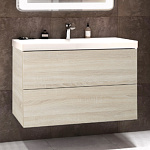 Тумба с раковиной подвесная Art&Max Verona-Push AM-Verona-Push-900-2C-SO-RS-TS 90 см Дуб Сонома светлый