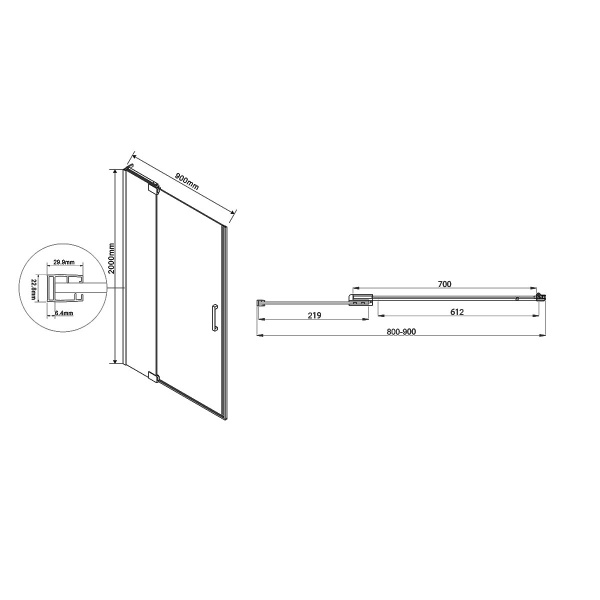 Душевая дверь Vincea Extra VDP-1E8090CL 80 см фото