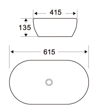 Накладная раковина Esbano Oval ESRNOVAL 61,5x41,5 фото