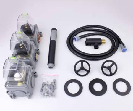 Душевая система скрытого монтажа Bronze de Luxe Liberty 5011B-P черная матовая фото