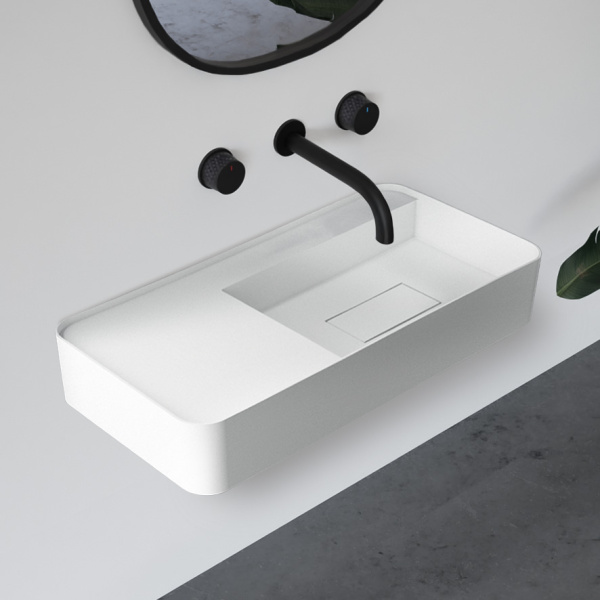 Подвесная раковина Abber Stein AS2627-1.2 120x40 белая матовая фото