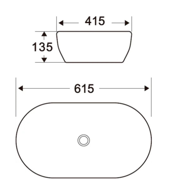 Накладная раковина Esbano Oval ESRNOVAL 61,5x41,5 фото