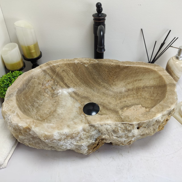 Накладная раковина из оникса Erozy Sunset EO-00741 (61*40*15см) фото