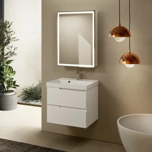 Тумба под раковину Aquame S3 AQM900360WH 60 см, белая фото