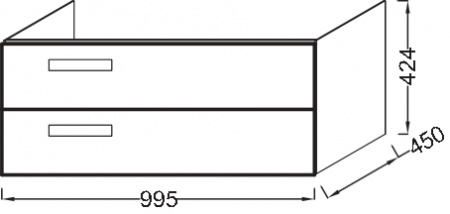 Тумба с раковиной Jacob Delafon Rythmik EB1304-G1C 100 см белая фото