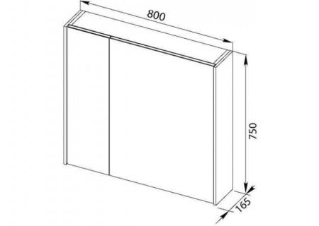 Зеркало-шкаф Aquanet Латина 80 00179635 фото