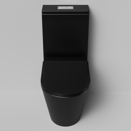Унитаз напольный Grossman Tornado GR-4458BMSQ с сиденьем, черный матовый фото