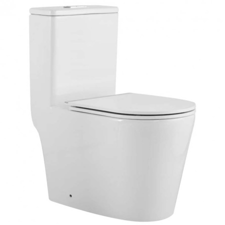 Унитаз напольный со смывом торнадо CeramaLux N TR2178MN с сиденьем фото