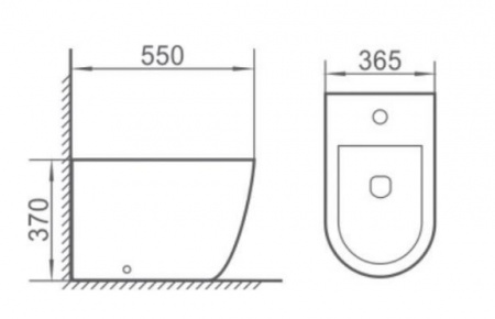 Биде подвесное Boheme Nero 962 фото