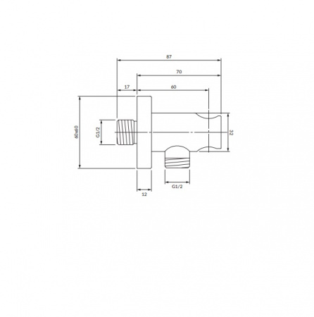 Держатель ручного душа Omnires 8873/KCR хром фото