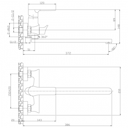 Смеситель для ванны с душем Rossinka RS 35 RS35-32PC фото