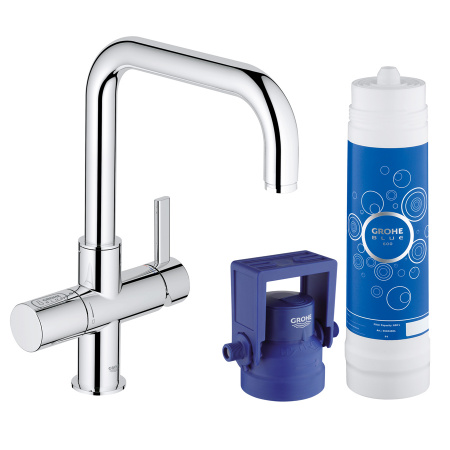 Смеситель для кухни с фильтром для воды Grohe Blue Pure 31299001 фото