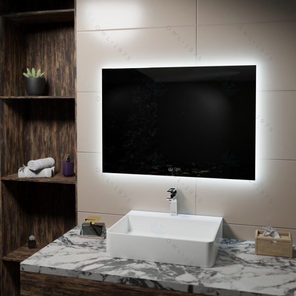 Зеркало с LED подсветкой и сенсором OWL 1975 Line Н OWLM200901 100x70 фото