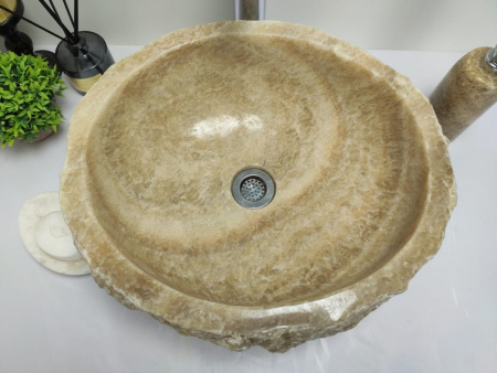 Накладная раковина из оникса Indo Erozy Sunset EO-00435 фото