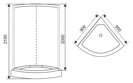 Душевая кабина Arcus AS-102 90x90 фото