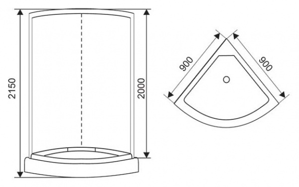Душевая кабина Arcus AS-102 90x90 фото