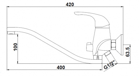 Смеситель для ванны с душем Kaiser Safira 15055 фото