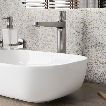 Высокий смеситель для раковины WasserKRAFT Tauber 6403H никель фото