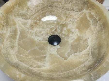 Накладная раковина из оникса Indo Bowl Yellow Medium BO-00030 фото