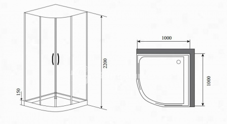 Душевая кабина Timo Impi H517 100x100x220 фото