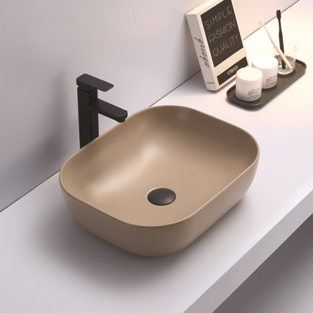 Накладная раковина CeramaLux NC 78104MC-1 капучино фото