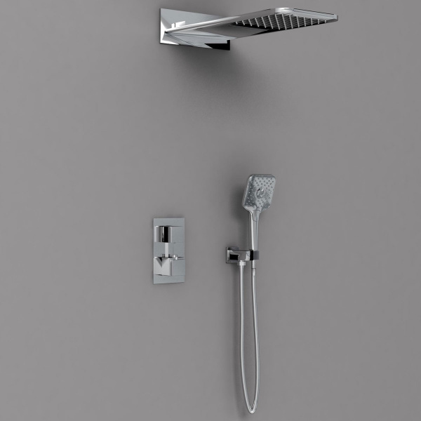 Душевая система скрытого монтажа с термостатом Vincea VSFW-103TCH хром фото