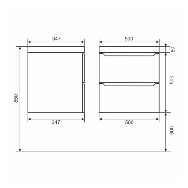 Тумба под раковину Uperwood Tanos 50 2930205148 черная матовая фото