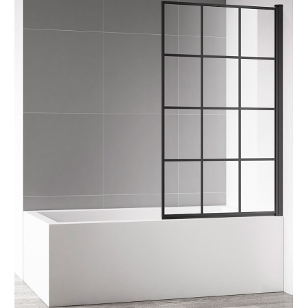 Шторка на ванну стеклянная AQUAme 80 AQM2858-R черная фото