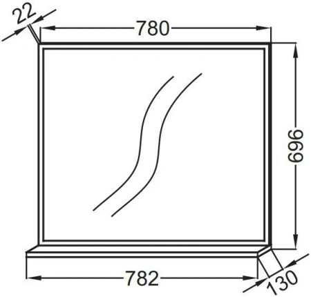 Зеркало с полкой Jacob Delafon Vivienne 80 EB1597-E52 дуб табак фото