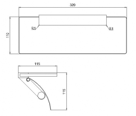 Держатель туалетной бумаги двойной с полкой для телефона Rush Edge ED77132 фото