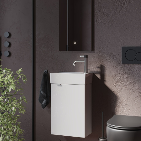 Тумба под раковину Sancos Mini MN35WR белый глянец фото