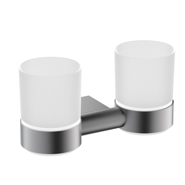 Двойной стакан для зубных щеток Timo Luiro 18534/18 Черное золото фото