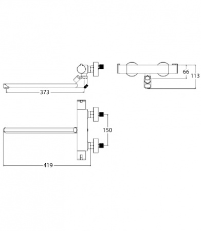Термостатический смеситель для ванны с душем Lemark Yeti LM7834C фото