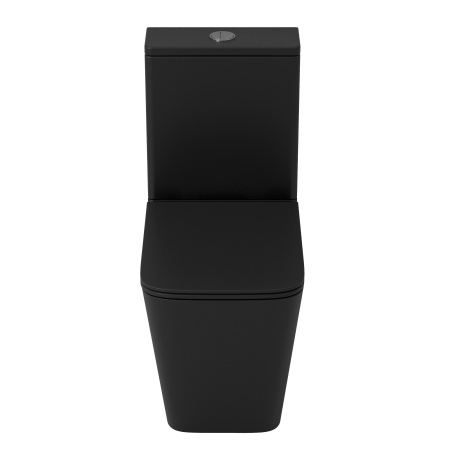 Унитаз напольный Grossman Tornado GR-4418BMSQ черный матовый, с сиденьем фото