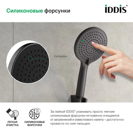 Лейка для душа Iddis Optima Home OPH3F0Gi18 графит фото