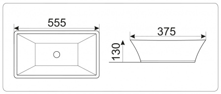 Накладная раковина CeramaLux N 9212 55,5х37,5 фото