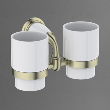 Два стакана для зубных щеток Art&Max Bianchi AM-E-2602-D-Br бронза фото