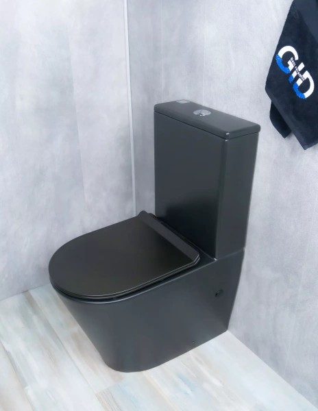 Унитаз напольный с бачком Gid Tr2179BM черный матовый фото