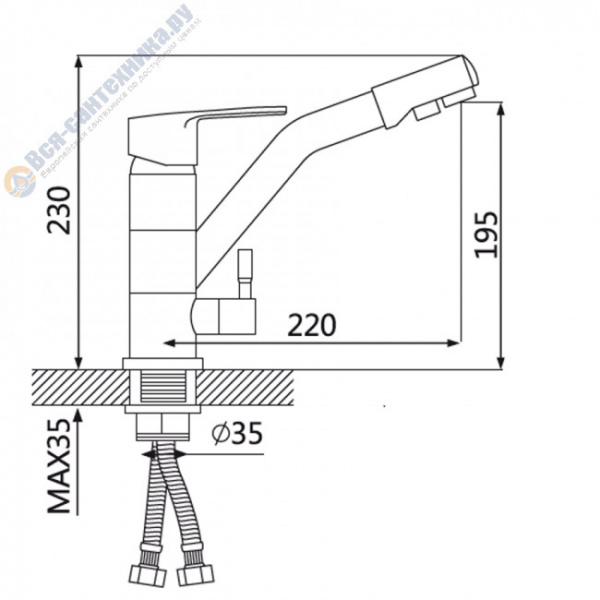 Смеситель для кухни кухни с фильтром для воды Oute T603B T4803BQ-2 фото