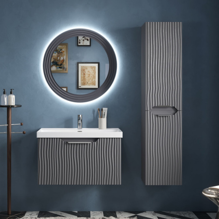 Тумба под раковину EQUIL Mirage 80 tpMIRAGE80.1Y-07 графит софт фото