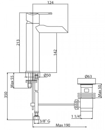 Смеситель для раковины Cezares Heaven HEAVEN-LC-01-Cr фото