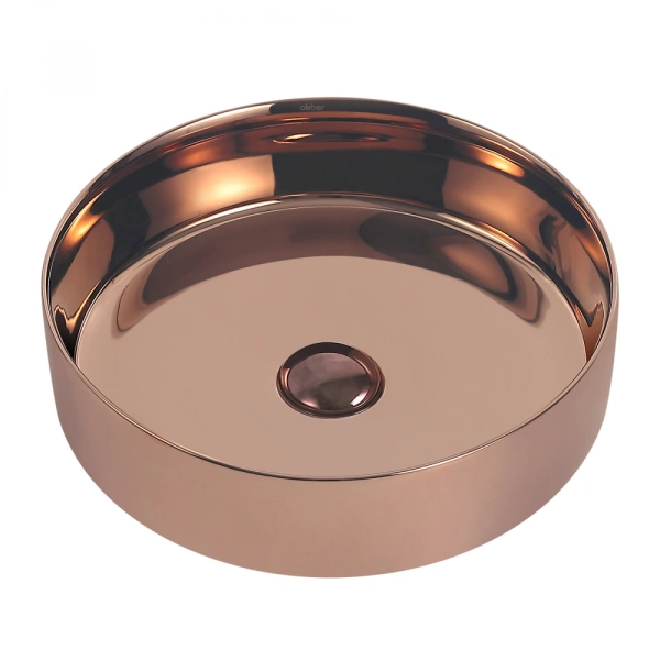 Накладная раковина Abber Bequem AC2109RG 40x40 розовое золото фото