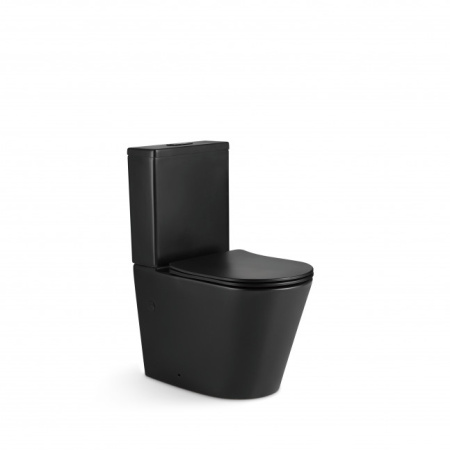 Унитаз напольный CeramaLux NC NS2178MB с сиденьем, черный матовый фото