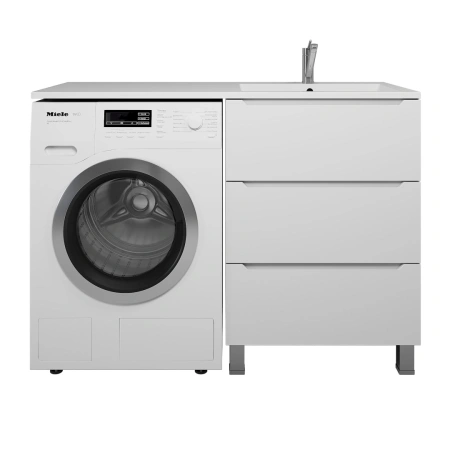 Тумба под стиральную машину Uperwood Tanos 120 291020258 белая матовая фото