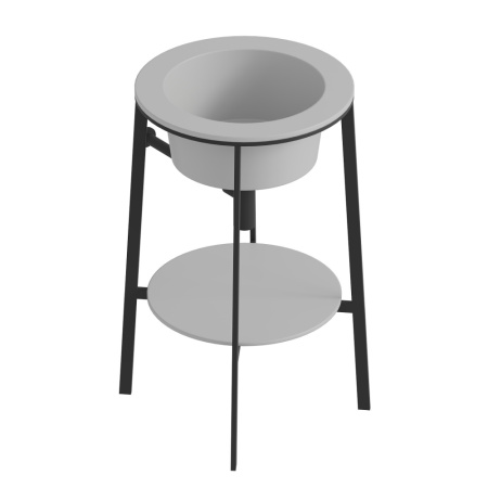 Консоль с керамической раковиной Abber Bequem AC2130MW белая матовая фото